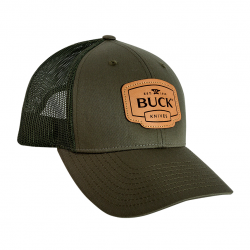 Бейсболка Buck OD Green Leather Patch Cap Buck 89139